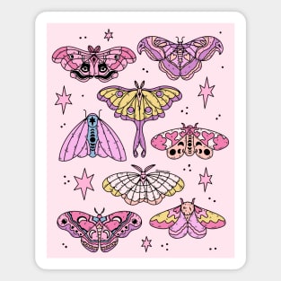 magical moths Magnet